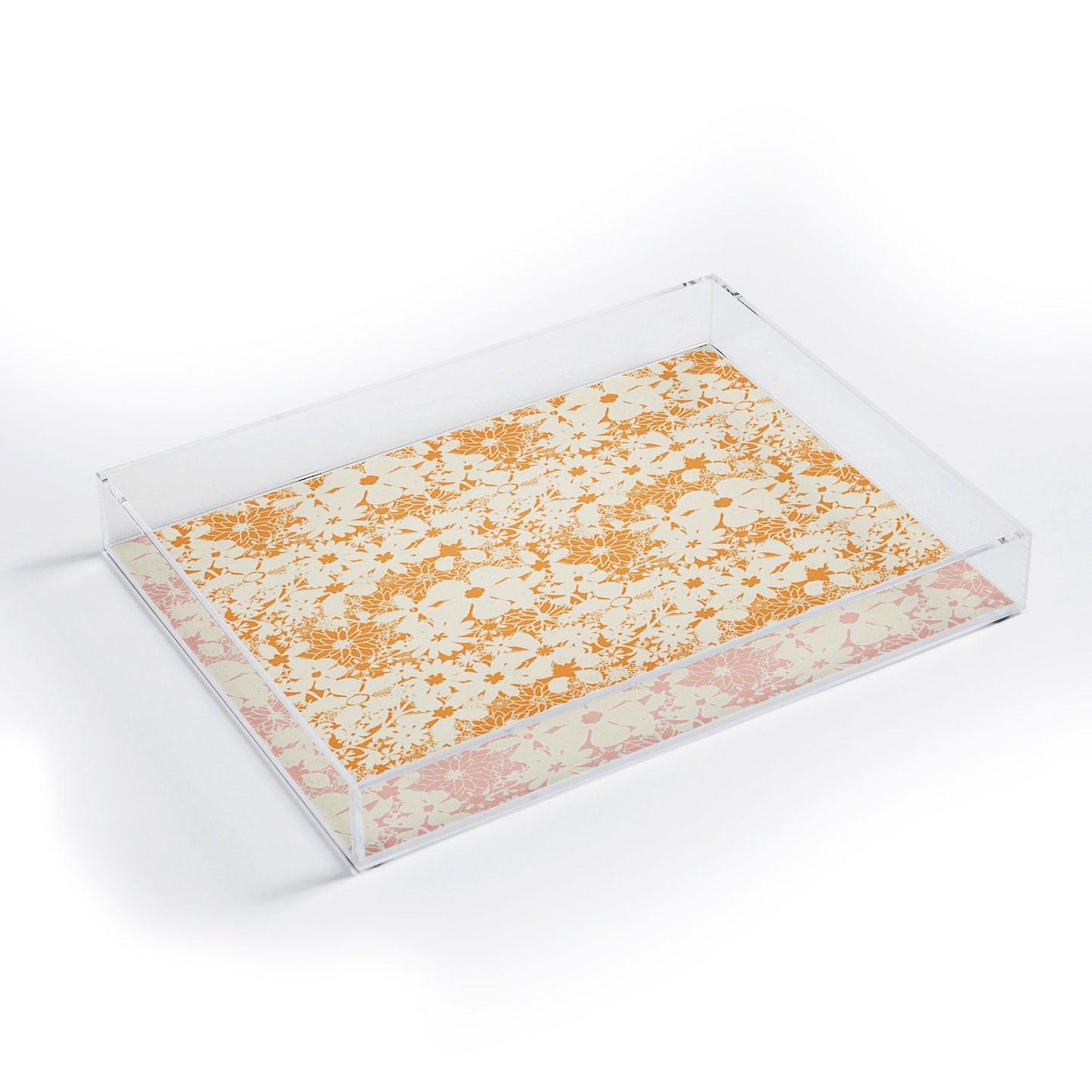 Joy Laforme Floral Rainforest In Yellow Acrylic Tray