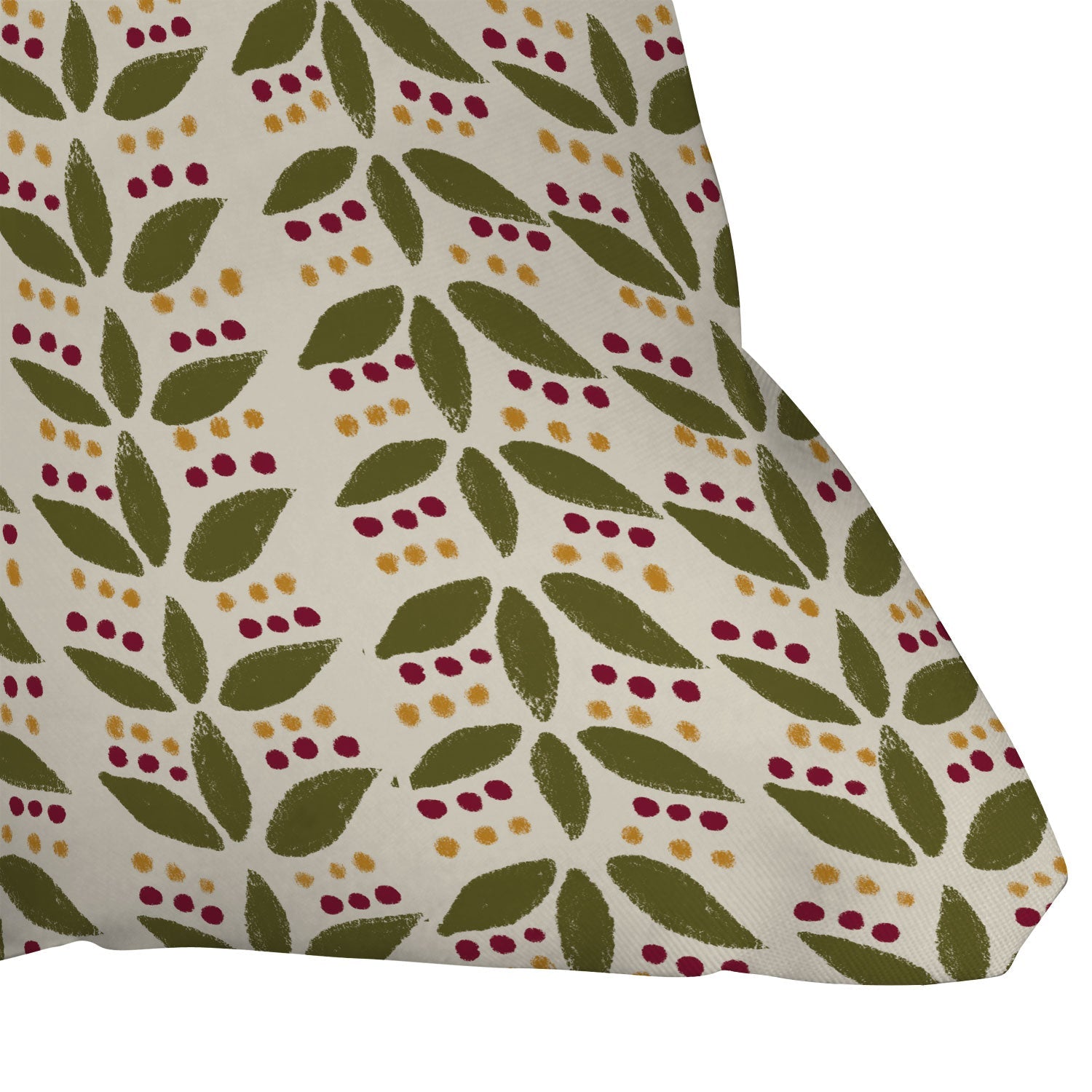 Joy Laforme Folklore Mini Leaves Outdoor Throw Pillow