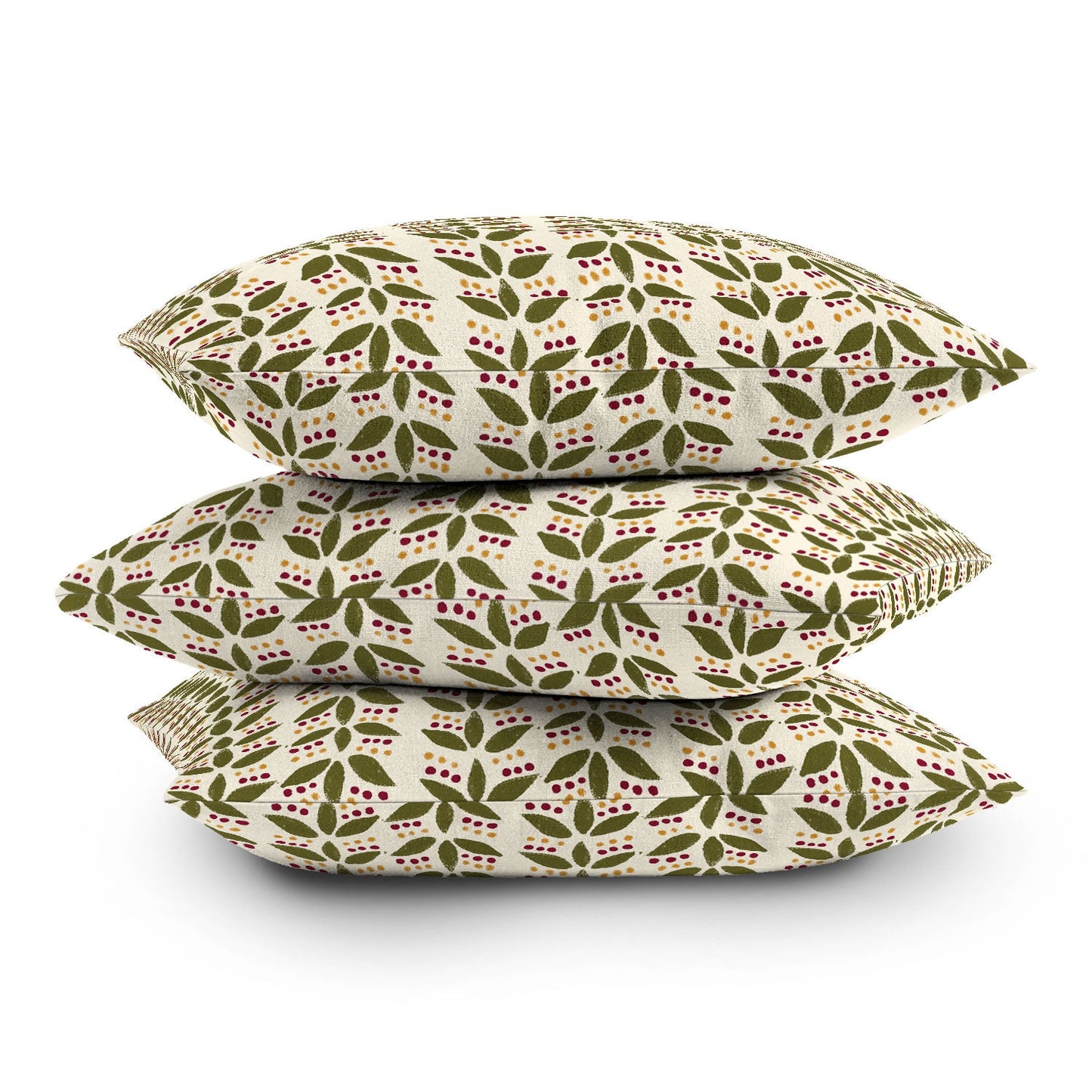 Joy Laforme Folklore Mini Leaves Outdoor Throw Pillow