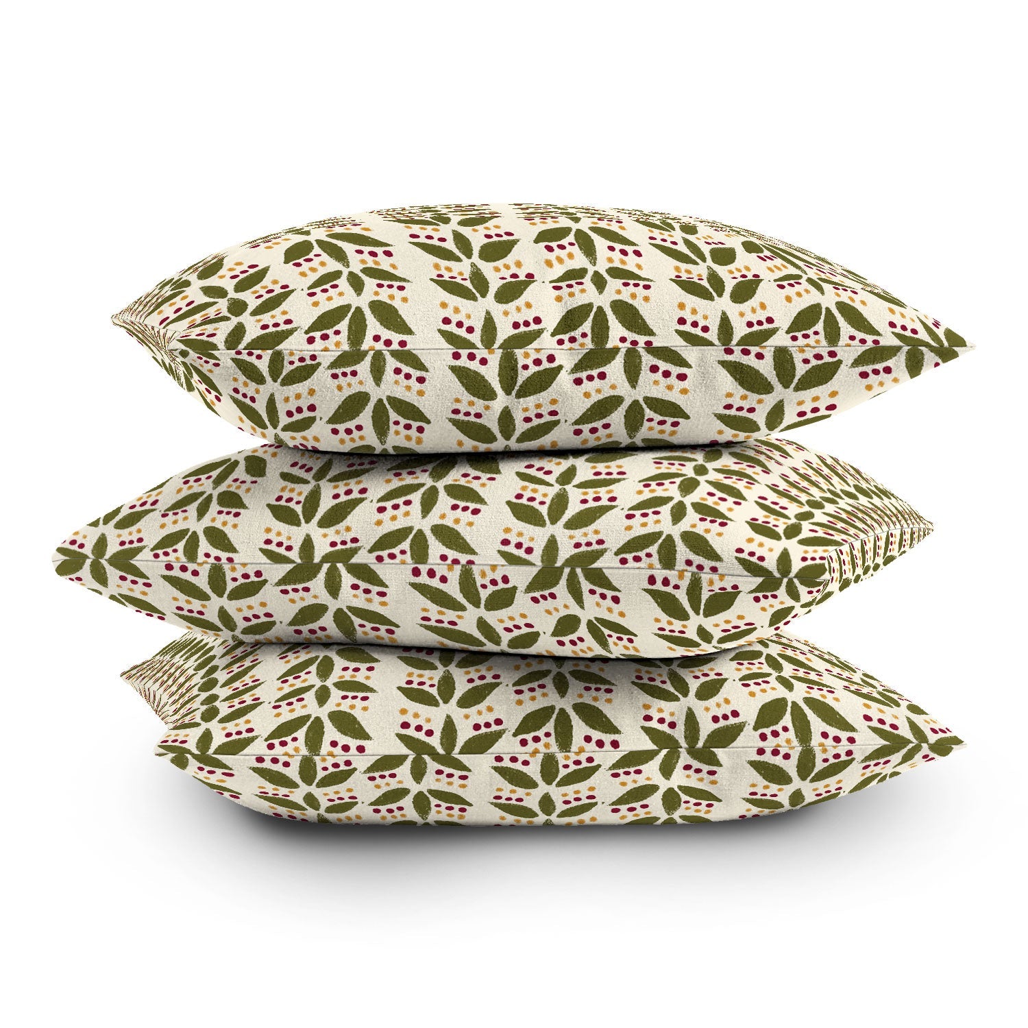 Joy Laforme Folklore Mini Leaves Outdoor Throw Pillow