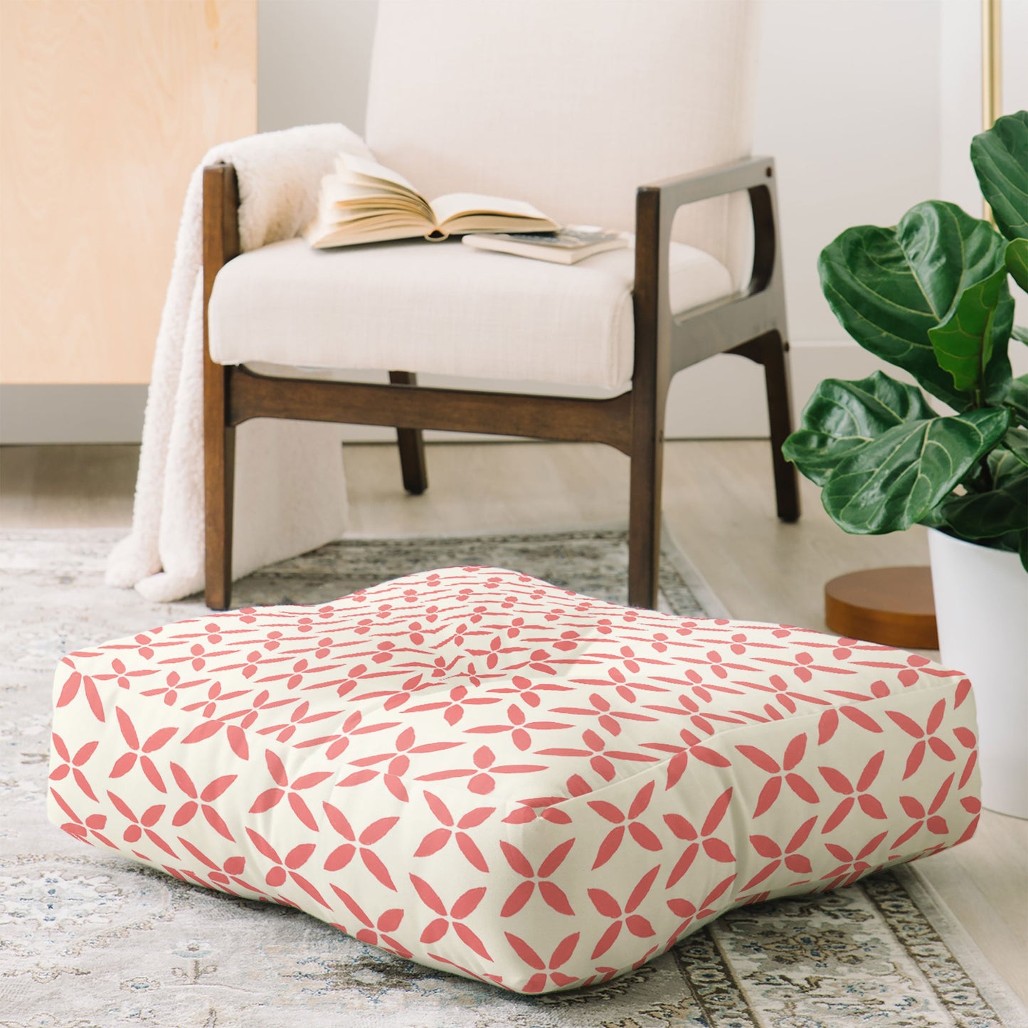 Joy Laforme Folklore Stars Floor Pillow Square