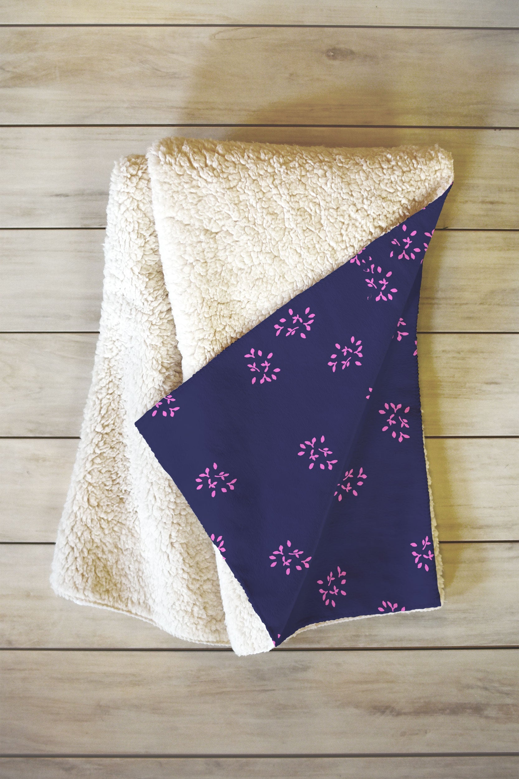Joy Laforme Lilly Of The Valley In Purple Fleece Throw Blanket