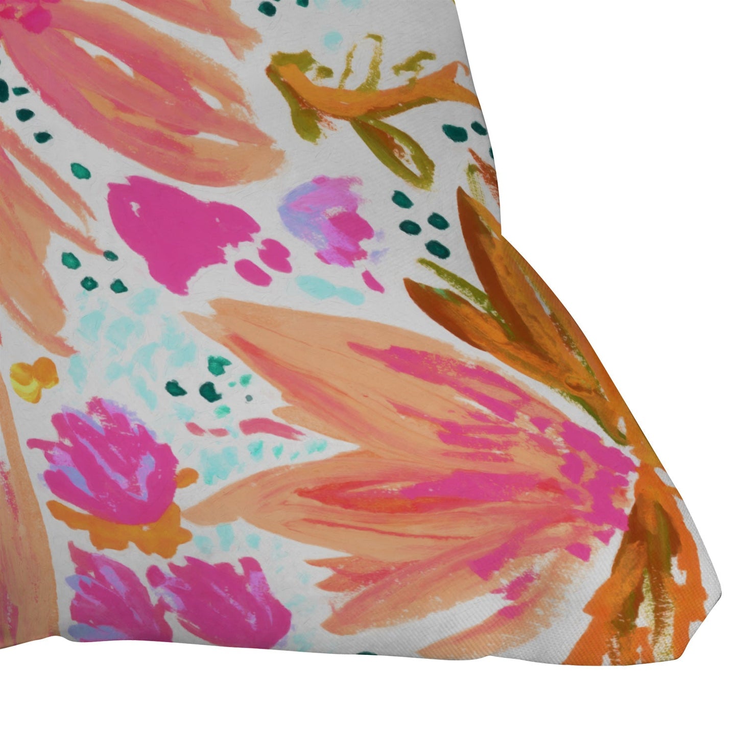 Joy Laforme Orange Blossom in Pink Throw Pillow