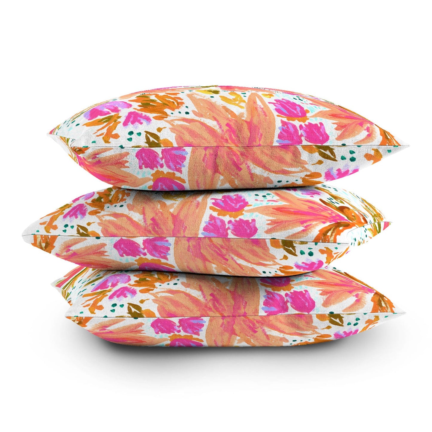 Joy Laforme Orange Blossom in Pink Throw Pillow