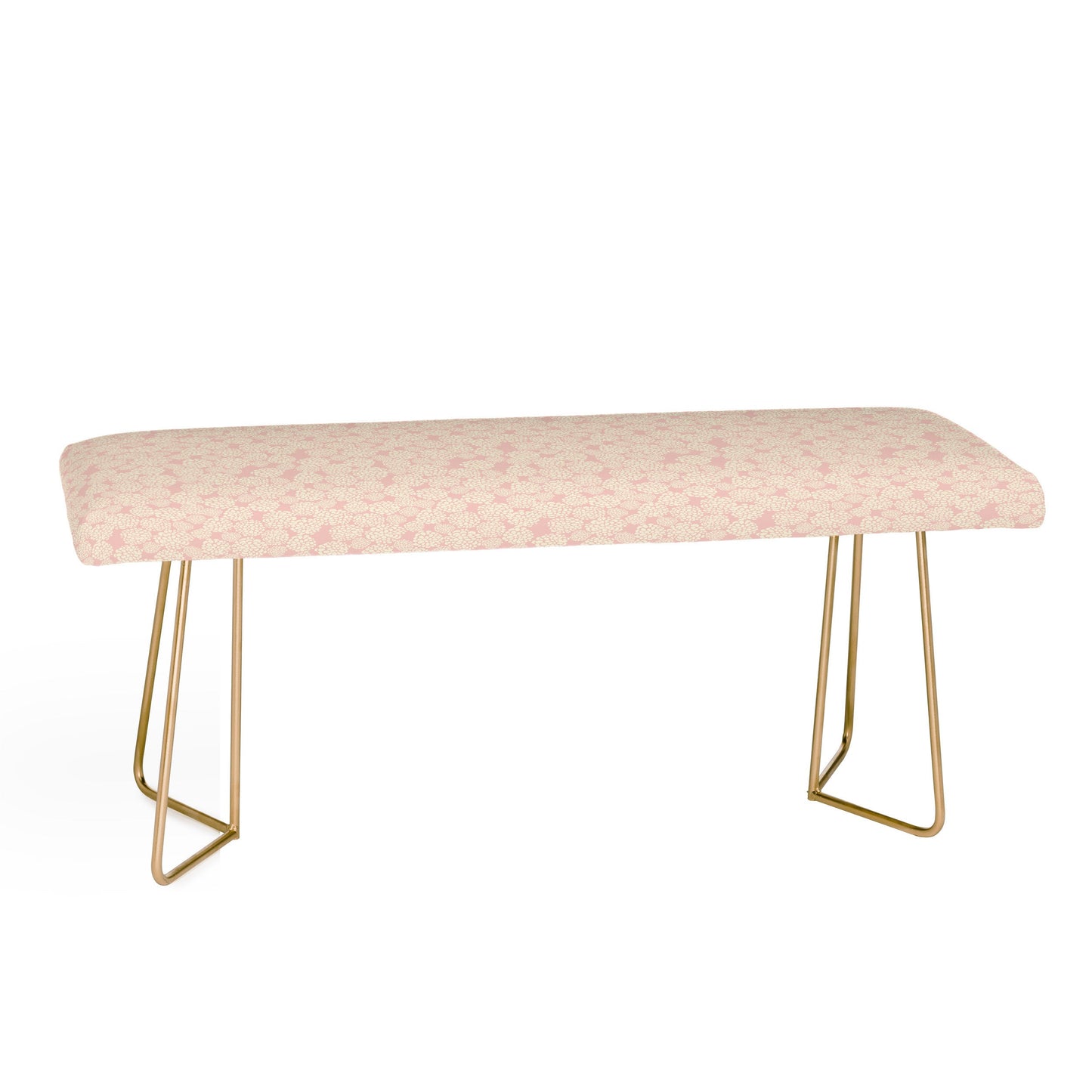 Joy Laforme Pink Dahlias Bench