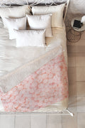 Joy Laforme Pink Dahlias Fleece Throw Blanket