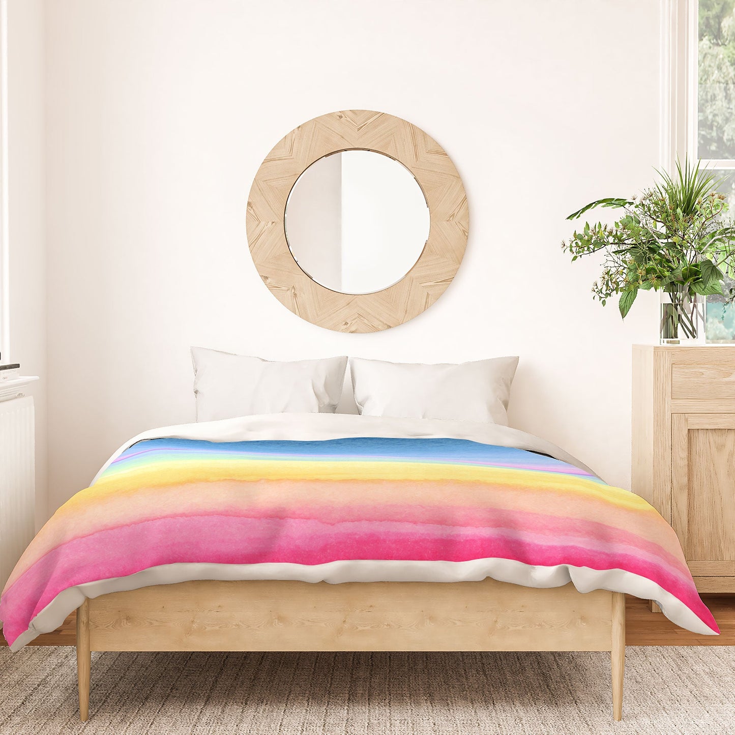 Joy Laforme Rainbow Ombre Duvet Cover