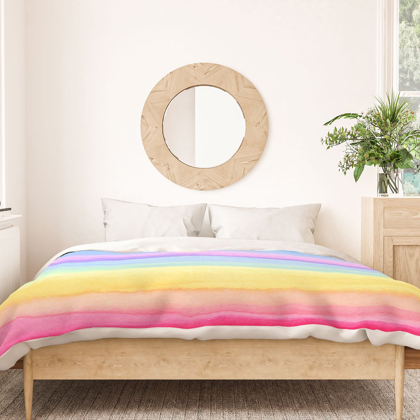 Joy Laforme Rainbow Ombre Duvet Cover