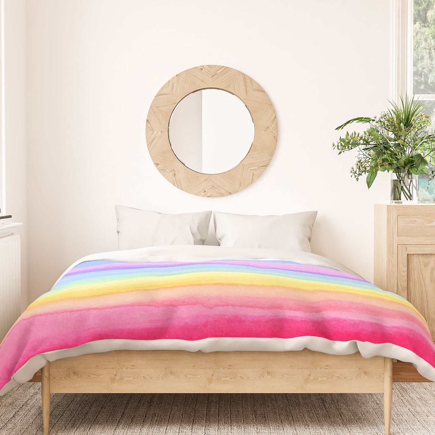 Joy Laforme Rainbow Ombre Duvet Cover