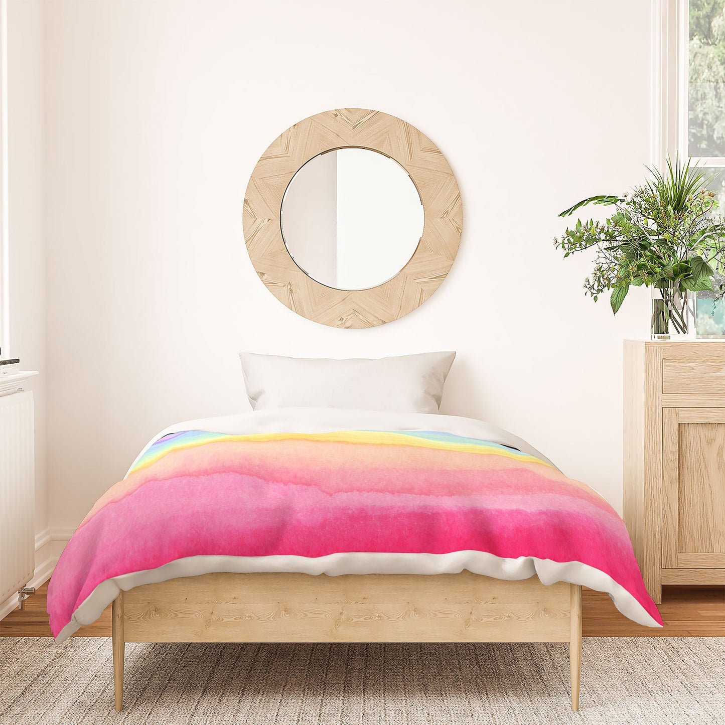 Joy Laforme Rainbow Ombre Duvet Cover