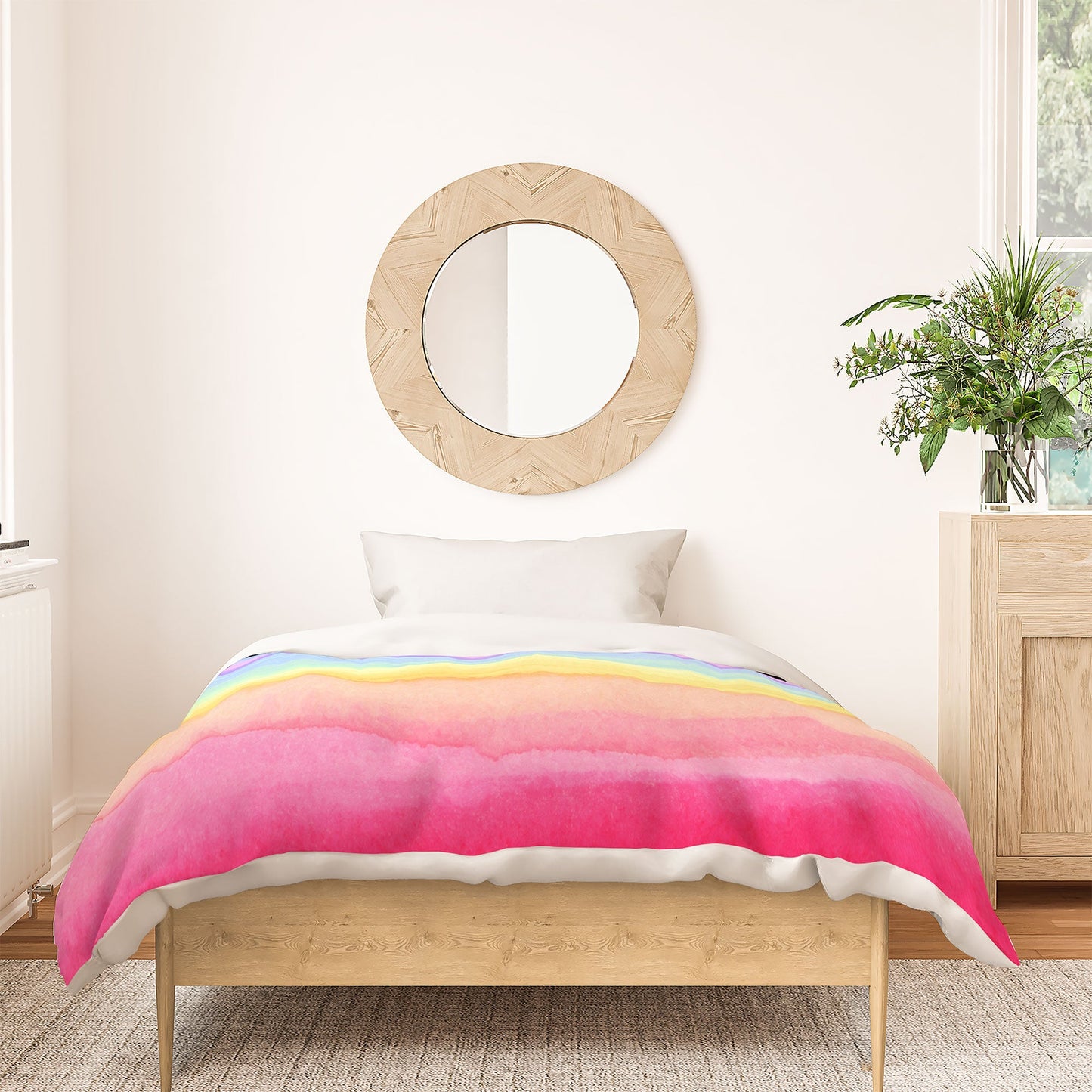 Joy Laforme Rainbow Ombre Duvet Cover