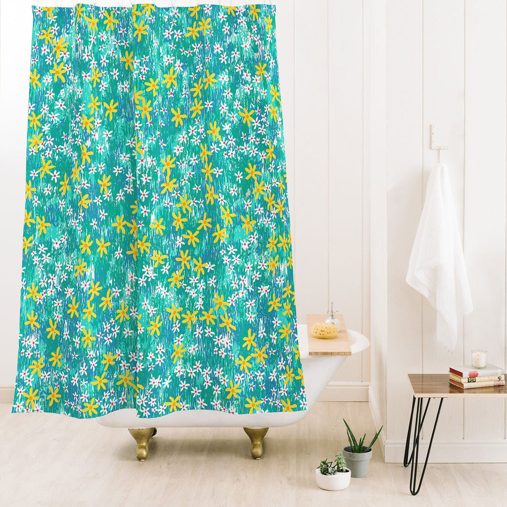 Joy Laforme Wild Daisies Shower Curtain
