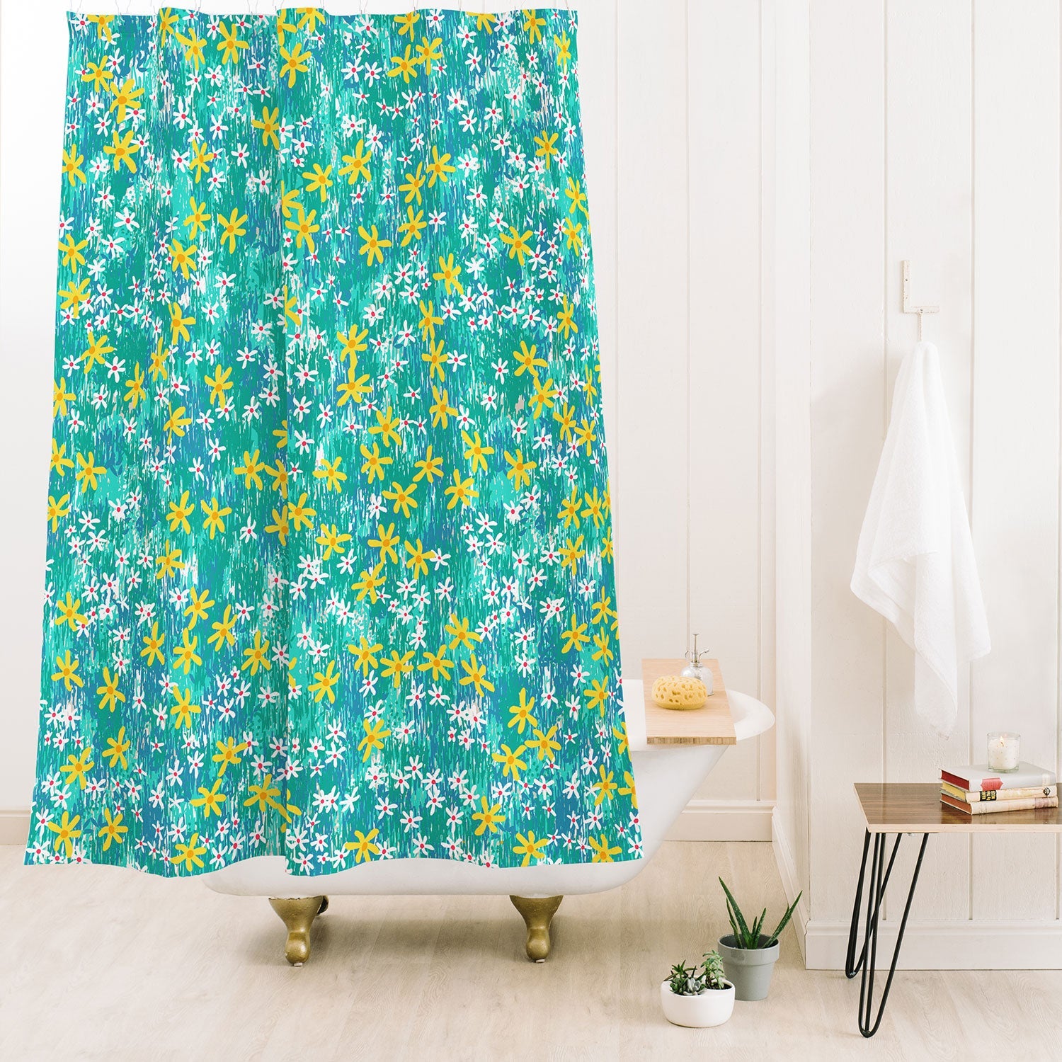 Joy Laforme Wild Daisies Shower Curtain