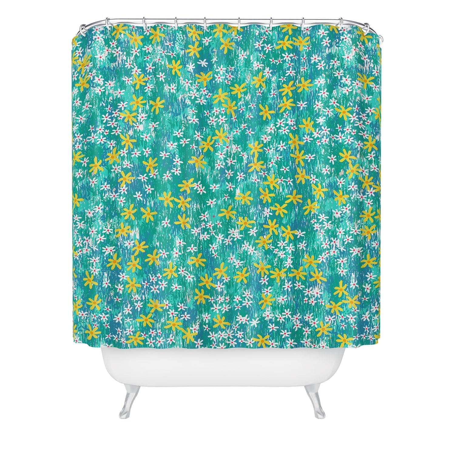 Joy Laforme Wild Daisies Shower Curtain
