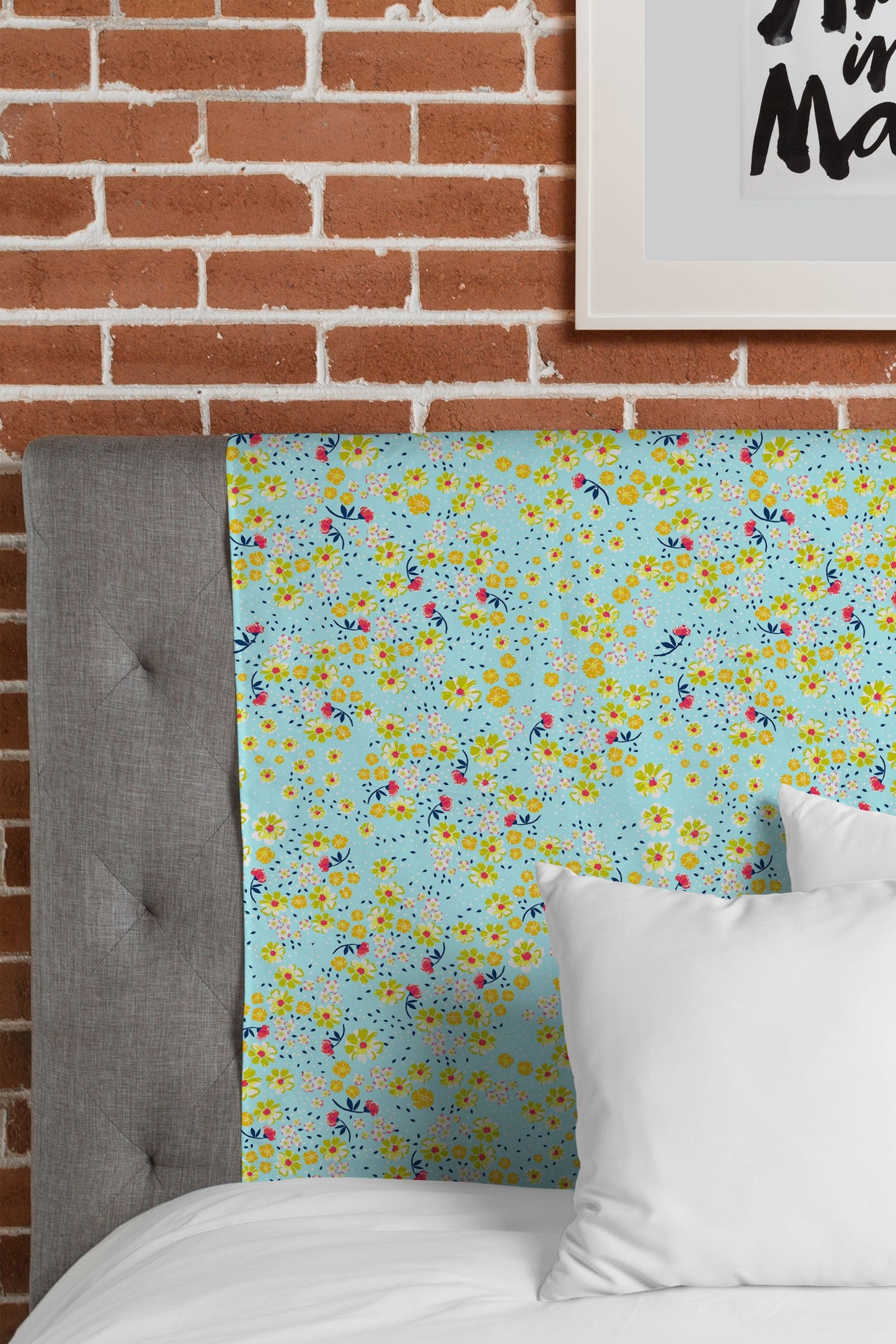 Joy Laforme Wild Floral Ditsy In Pale Blue Tapestry
