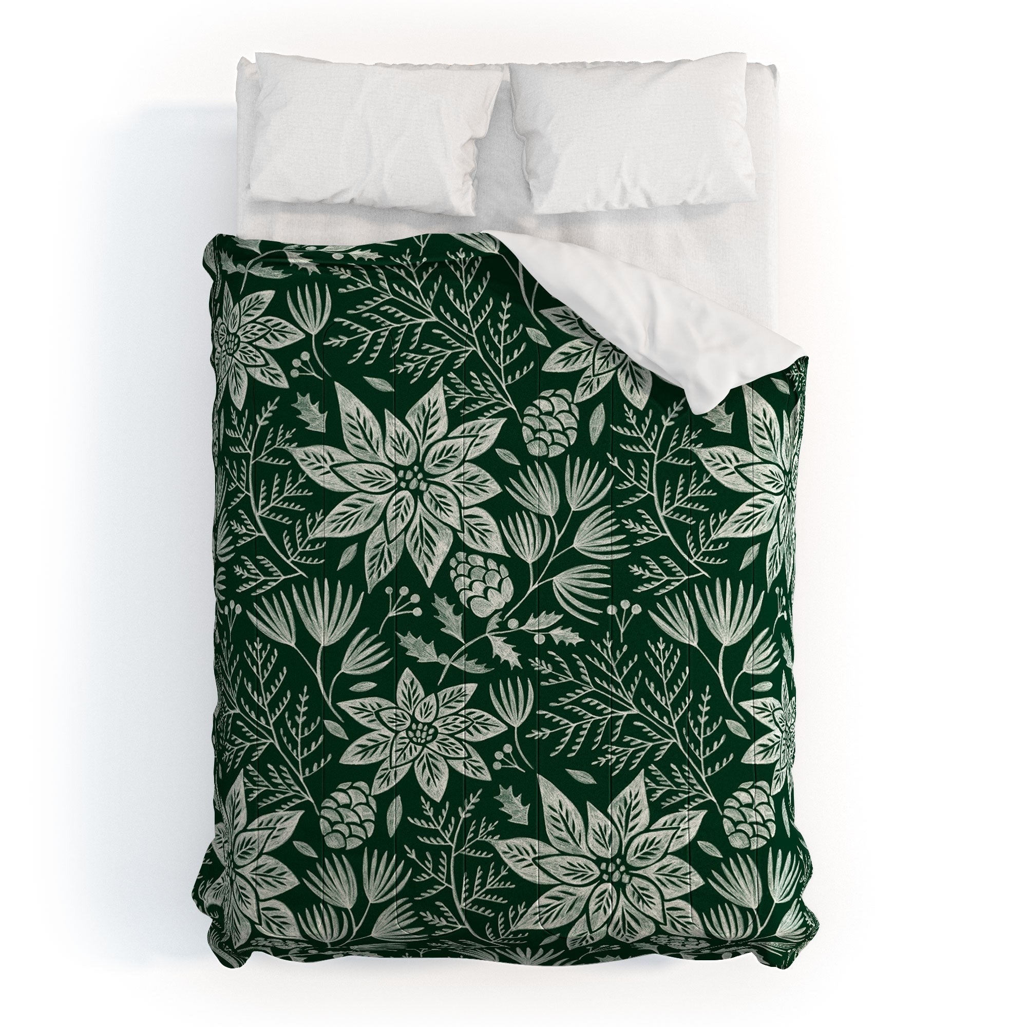 Pimlada Phuapradit Christmas Poinsettia Comforter