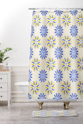 Design by Spark Dolce Vita Radial Sun Flames Shower Curtain And Mat