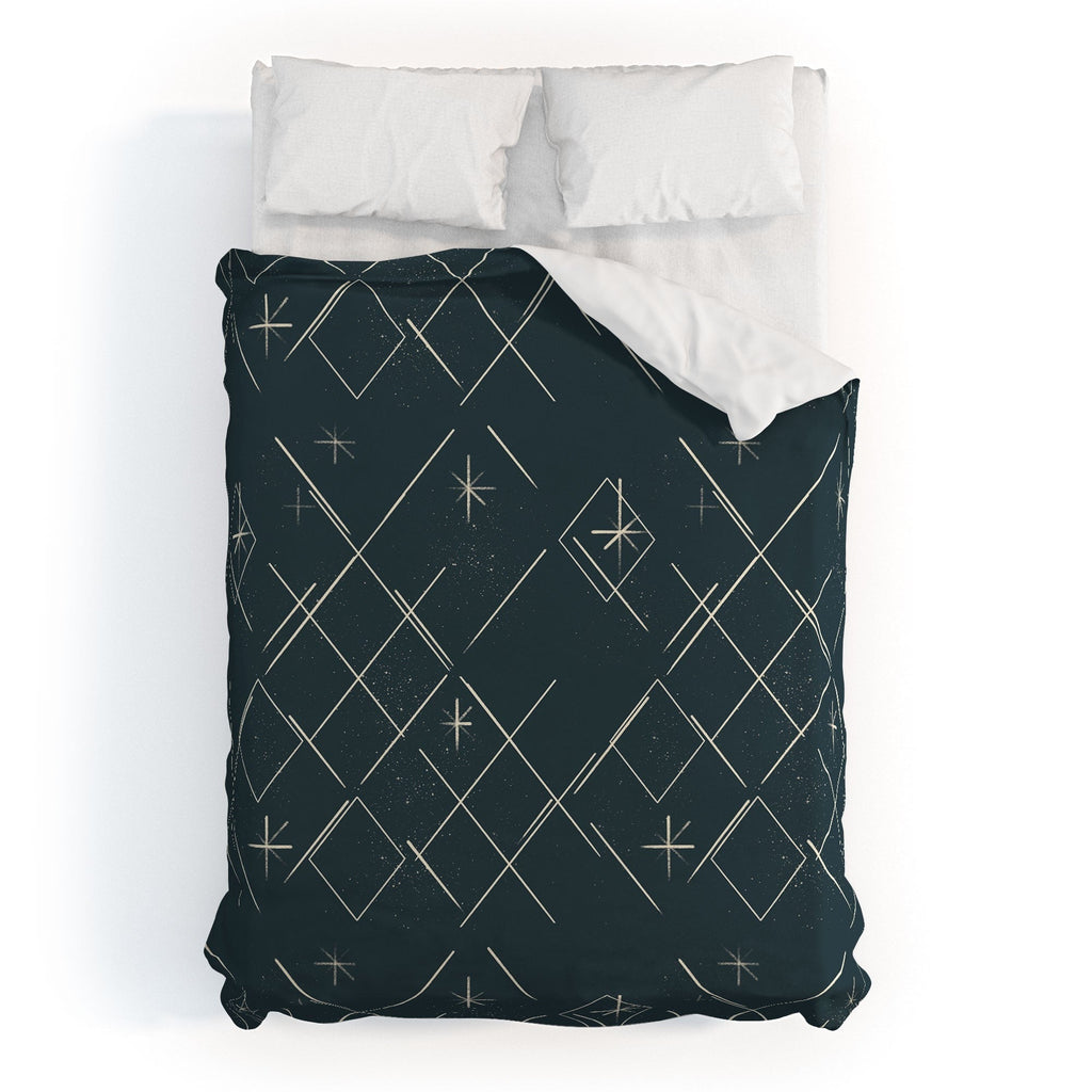 Little Om Starry Web navy Duvet Cover