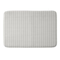 Colour Poems Gingham Plaid Pattern Cloud White Memory Foam Bath Mat