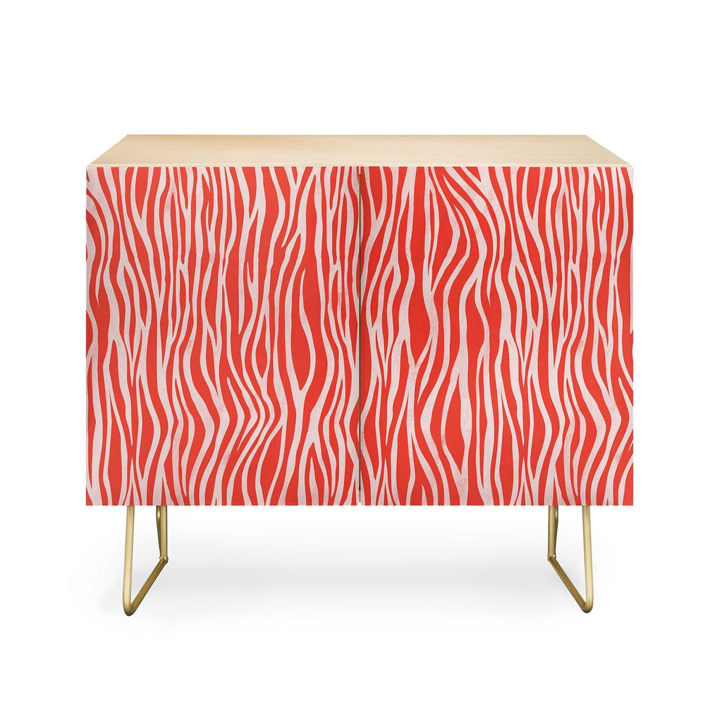 Avenie BR Red Zebra Stripe Credenza