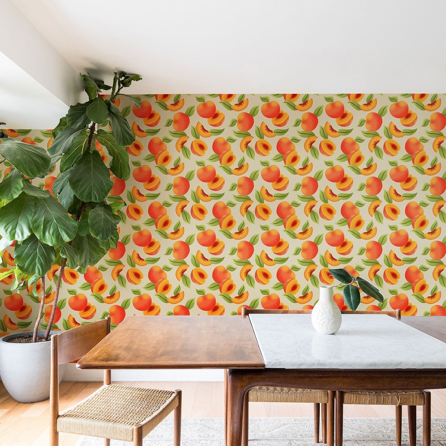 Jessica Molina Peach Pattern Wallpaper
