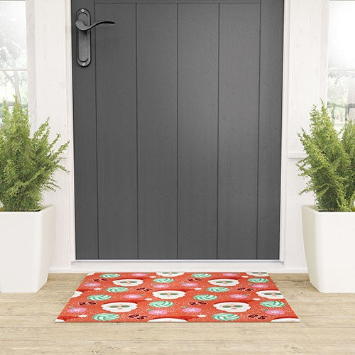 Design by Spark Sporty Volleyball Santa Welcome Mat