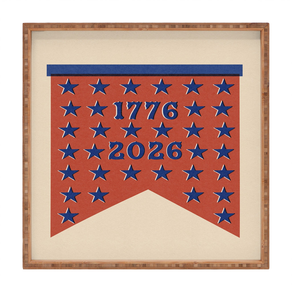 DENY Designs Star Banner Square Tray