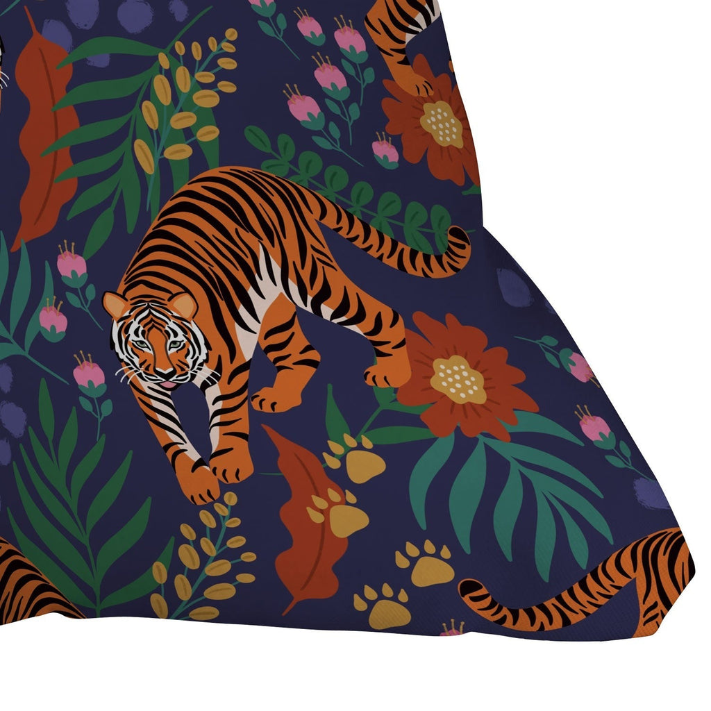 Design by Spark Tiger of the Glorious Jungle Throw Pillow