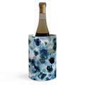 Ninola Design Botanic Retreat Ombre Abstract Watercolor Flowers Blue Navy Wine Chiller