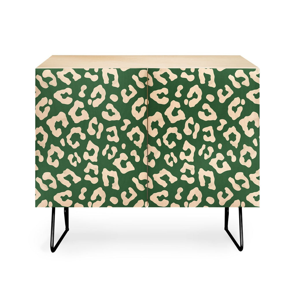 Avenie BR Cheetah Print In Green Credenza