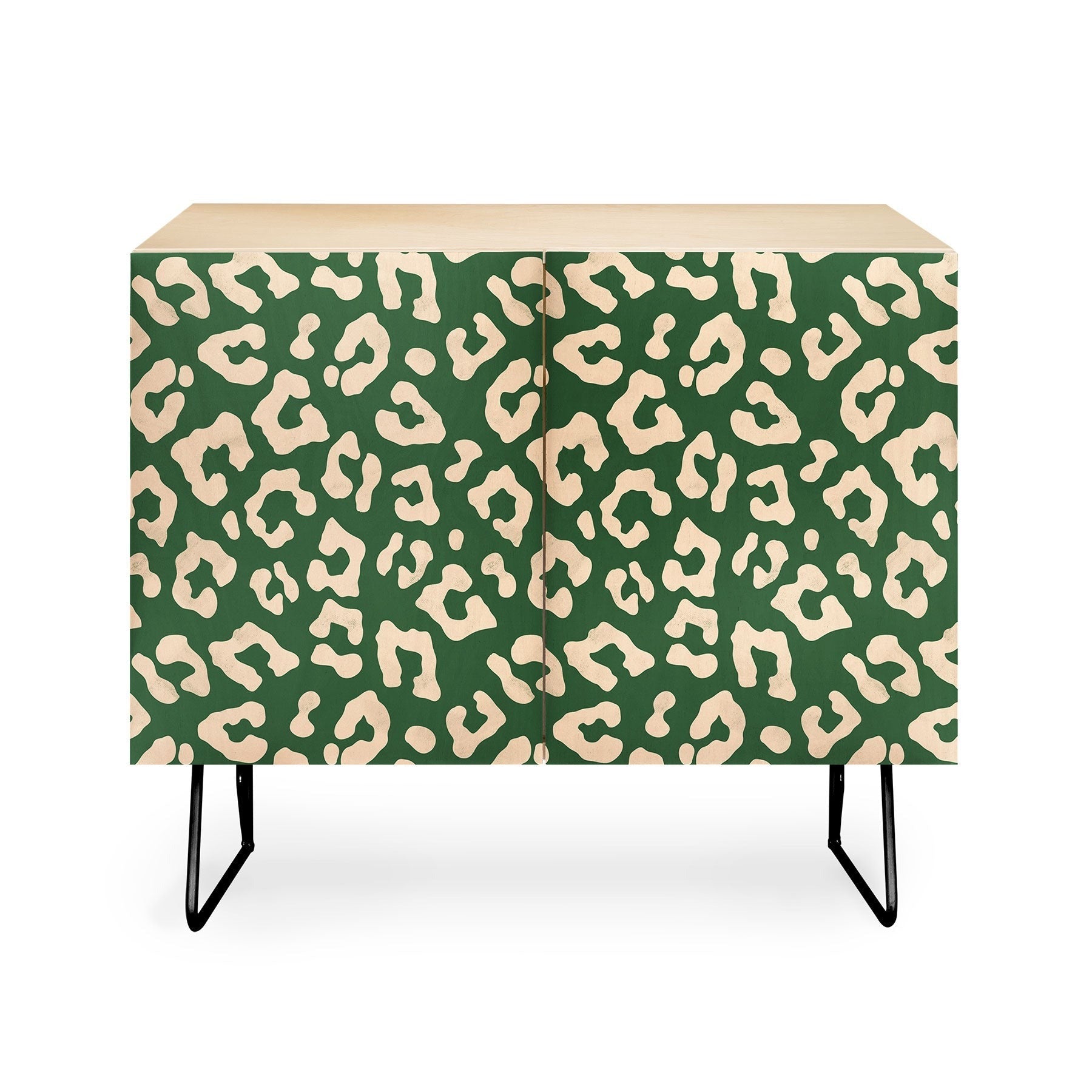 Avenie BR Cheetah Print In Green Credenza