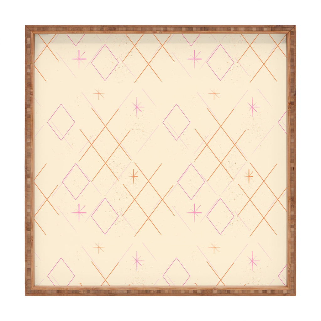 Little Om Starry Web cream Square Tray