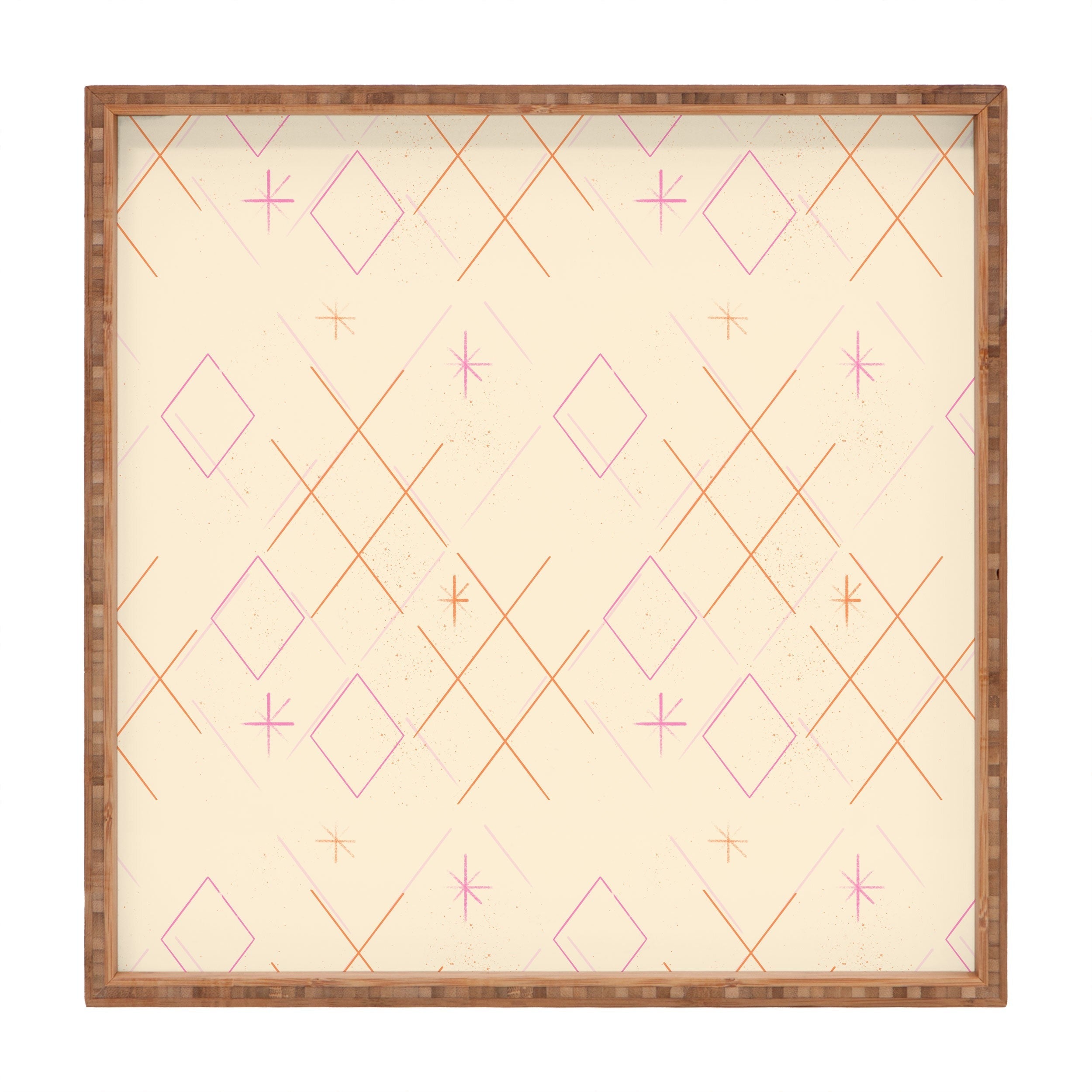 Little Om Starry Web cream Square Tray