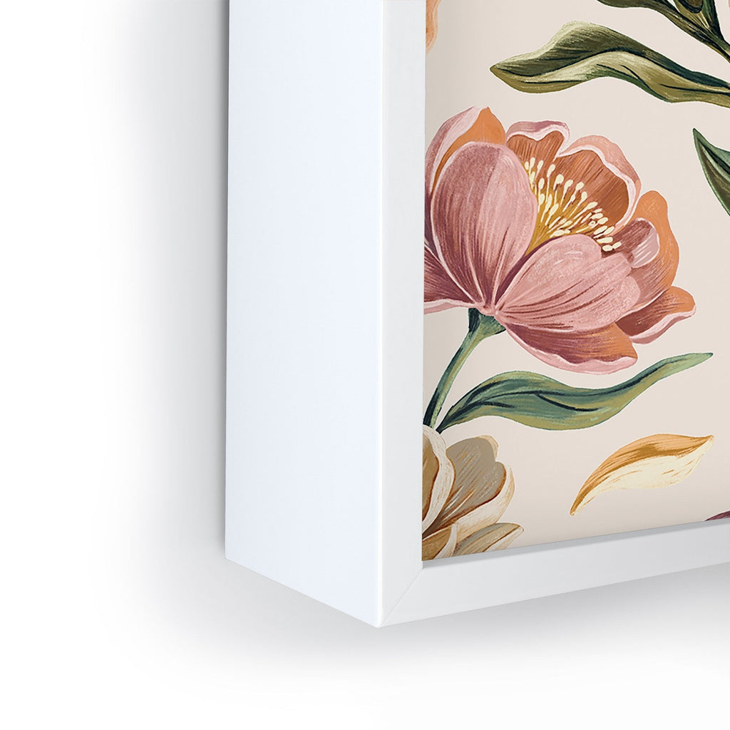 Marta Barragan Camarasa Hand Painted Peony Florals Framed Mini Art Print