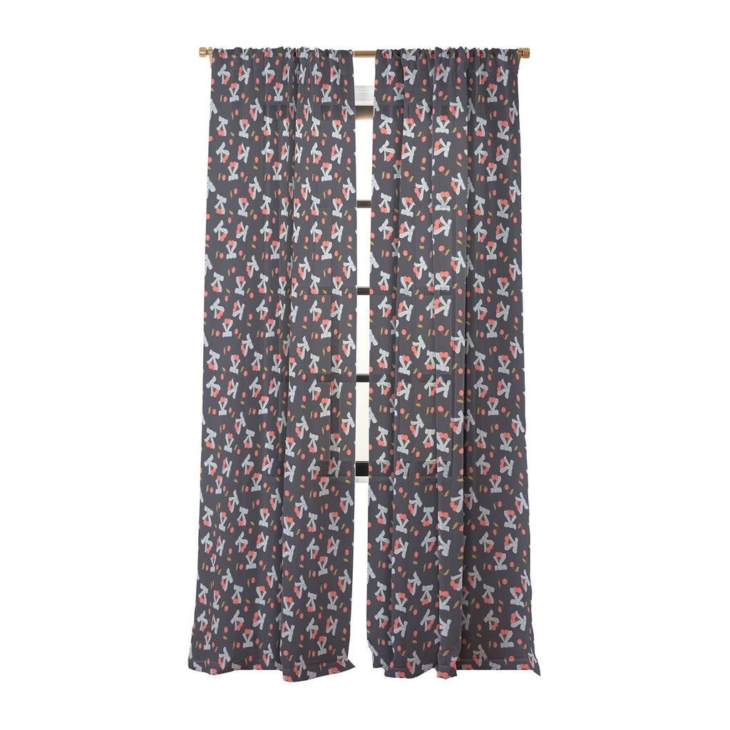 Jennifer Labre Cherries and Bows Sheer Window Curtain