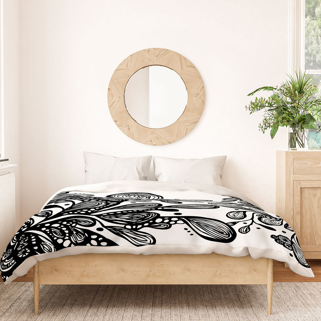 Julia Da Rocha Wild Leaves Duvet Cover