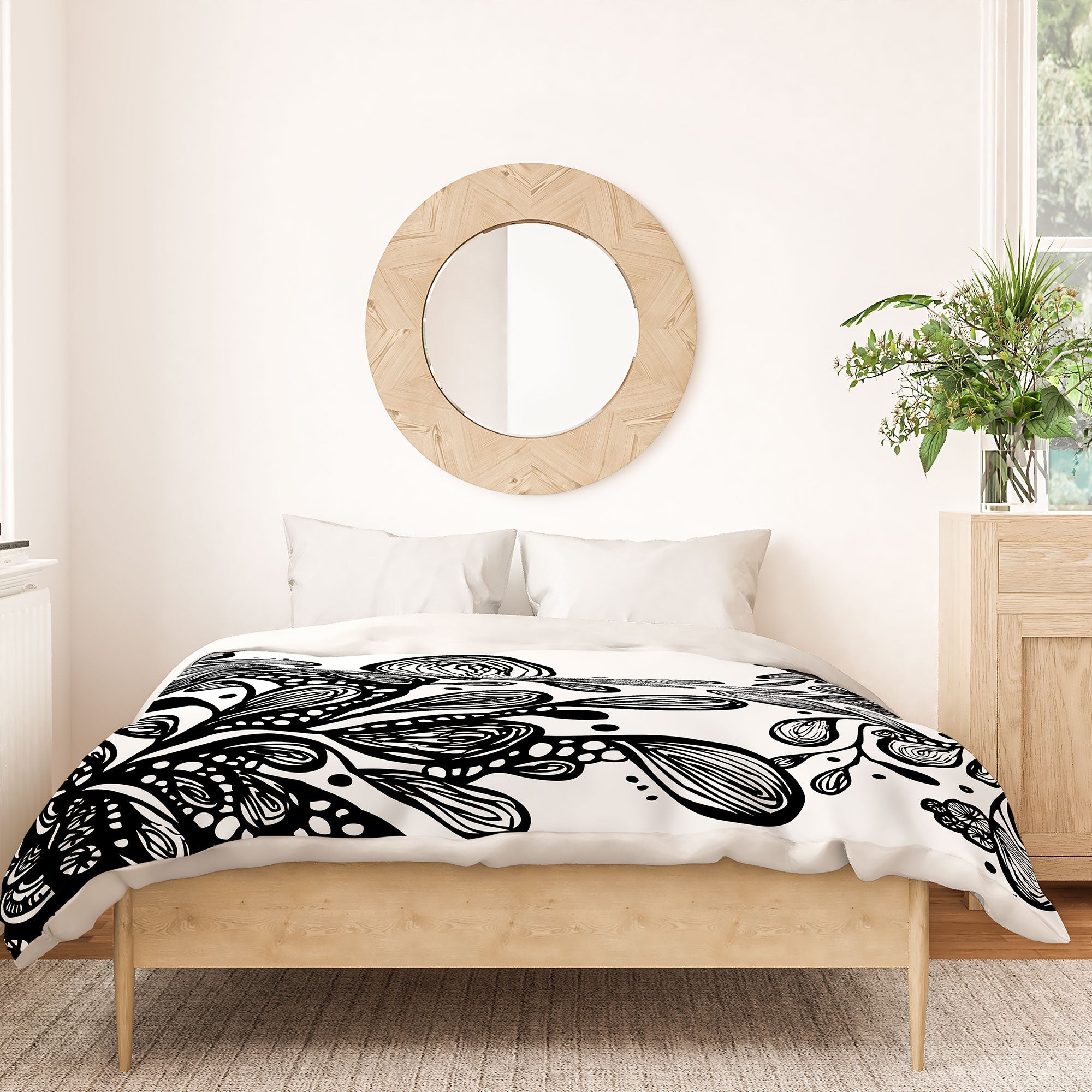 Julia Da Rocha Wild Leaves Duvet Cover