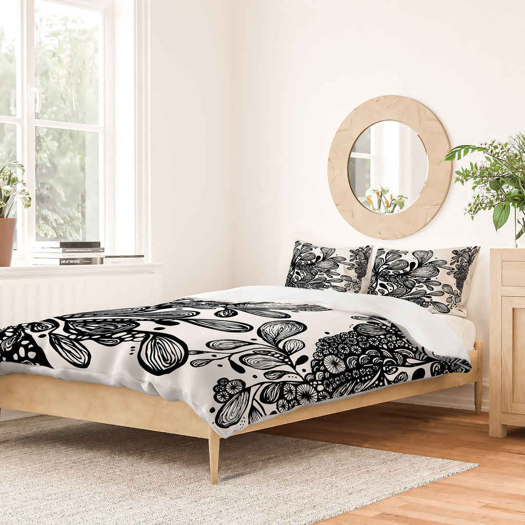 Julia Da Rocha Wild Leaves Duvet Cover