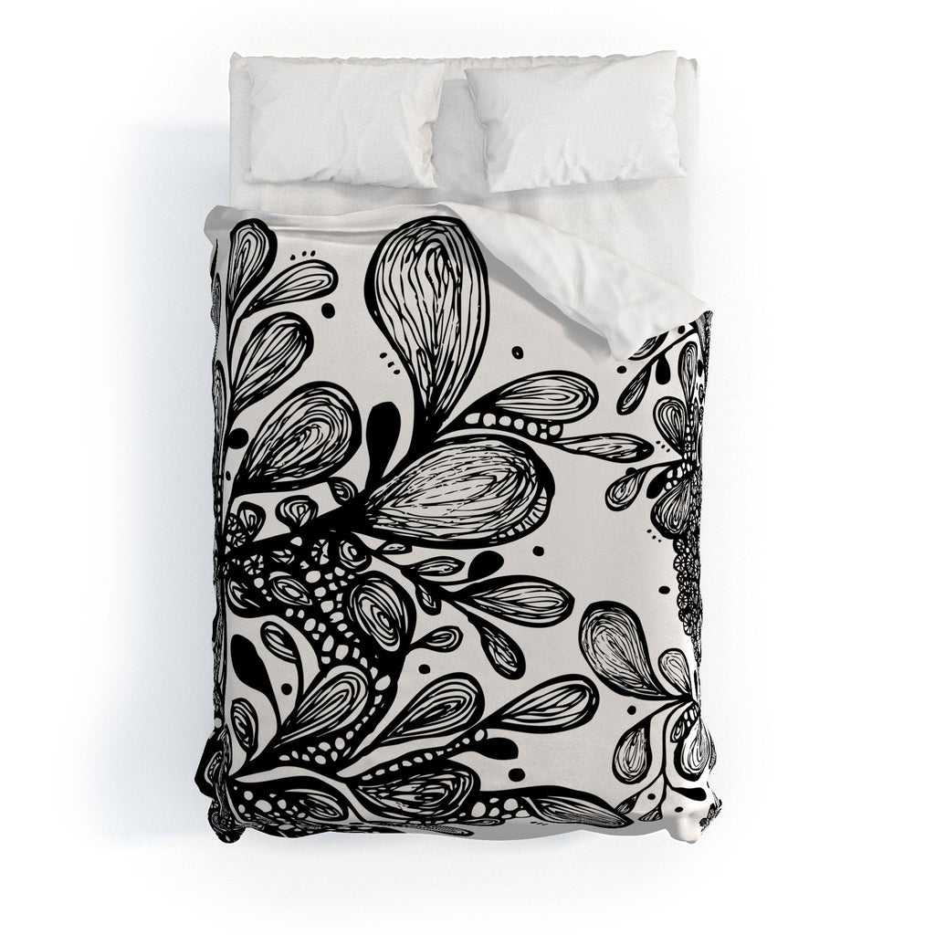 Julia Da Rocha Wild Leaves Duvet Cover