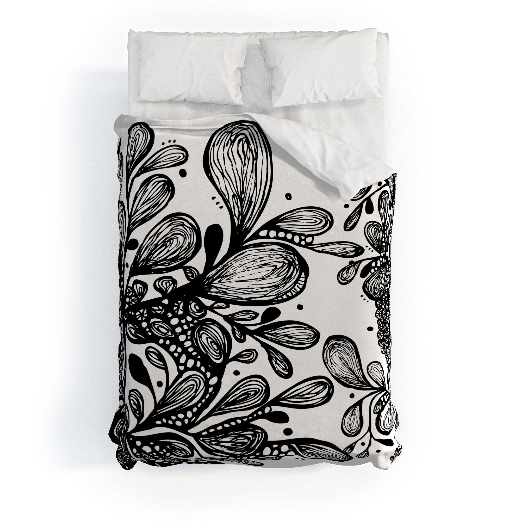 Julia Da Rocha Wild Leaves Duvet Cover