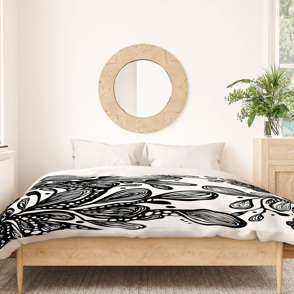 Julia Da Rocha Wild Leaves Duvet Cover