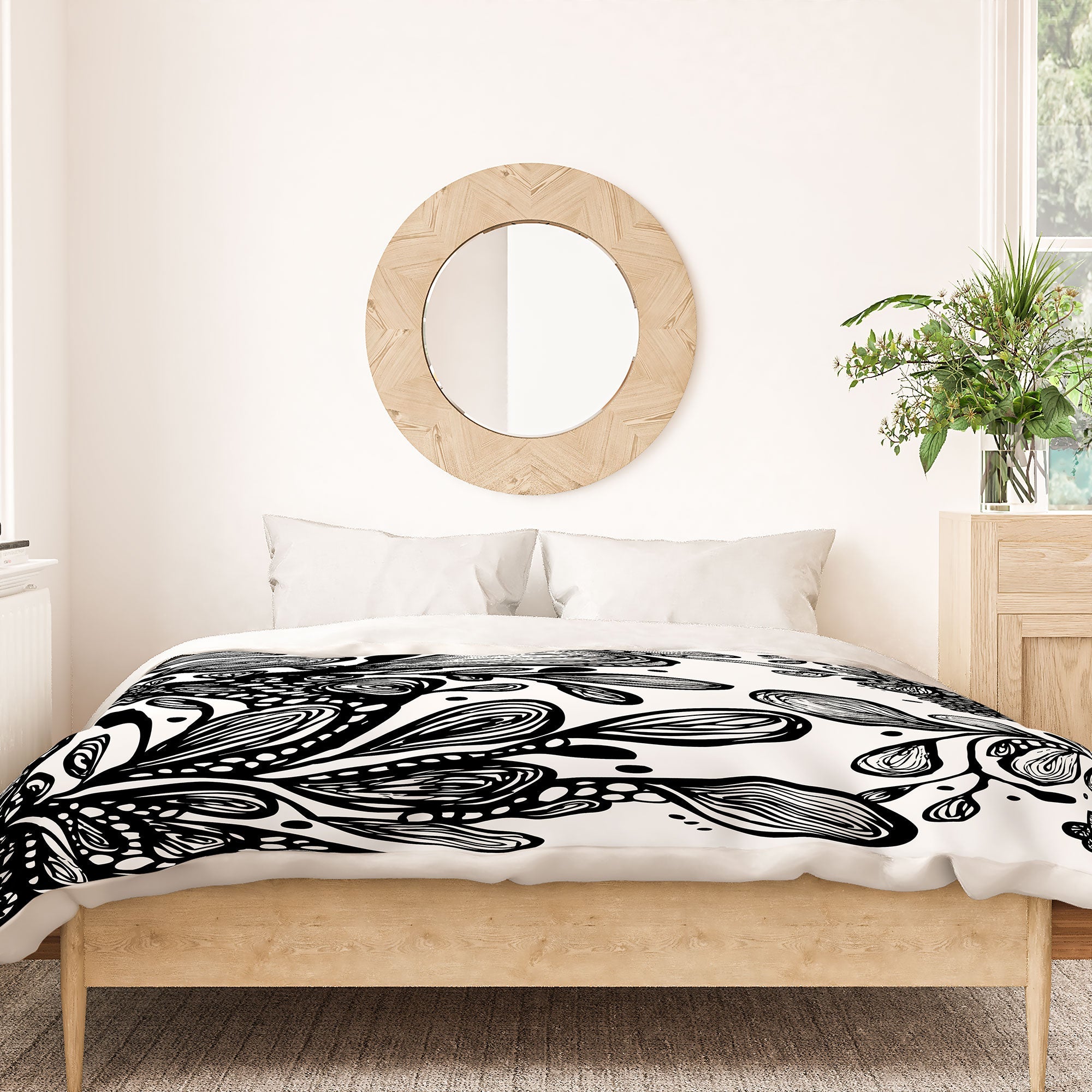 Julia Da Rocha Wild Leaves Duvet Cover