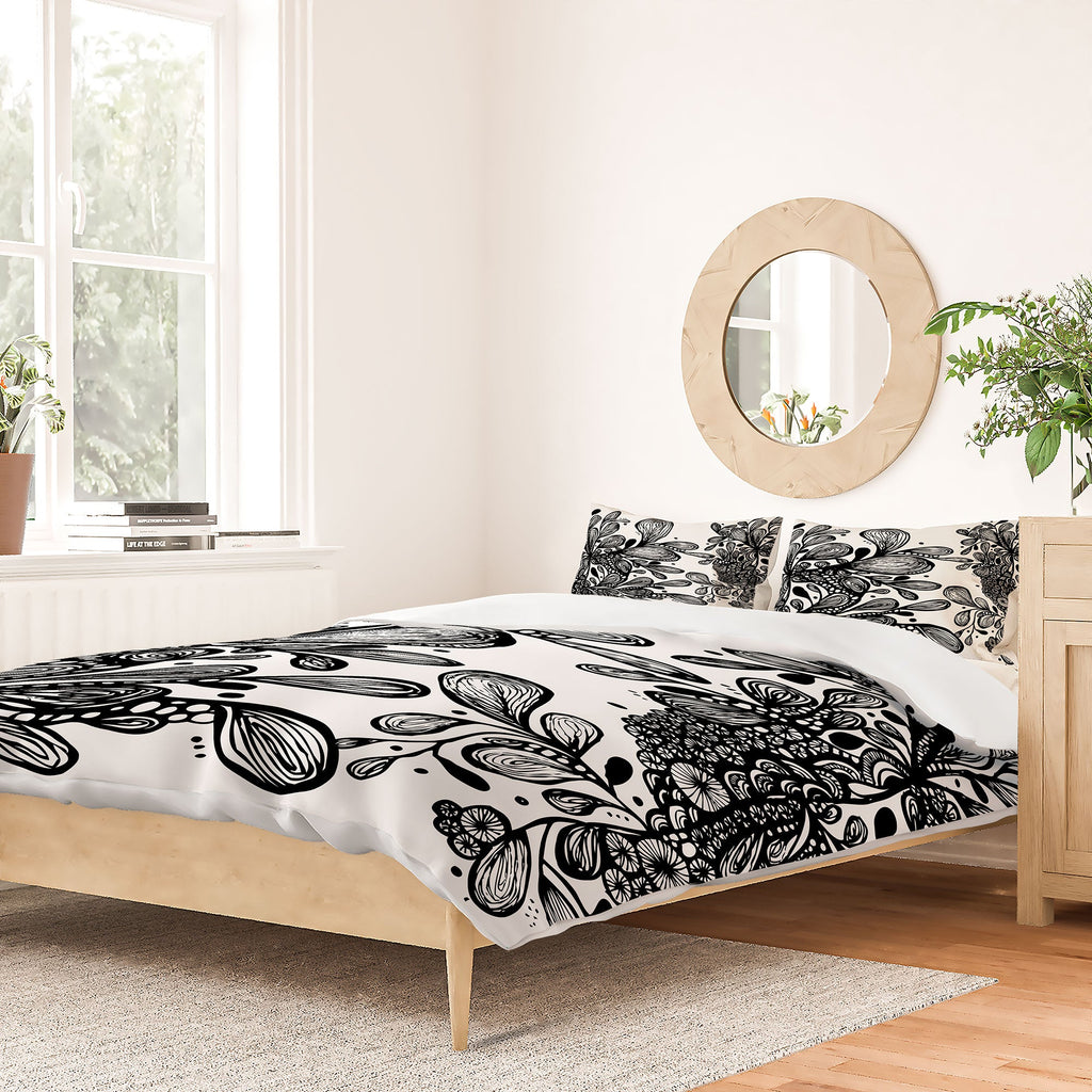 Julia Da Rocha Wild Leaves Duvet Cover