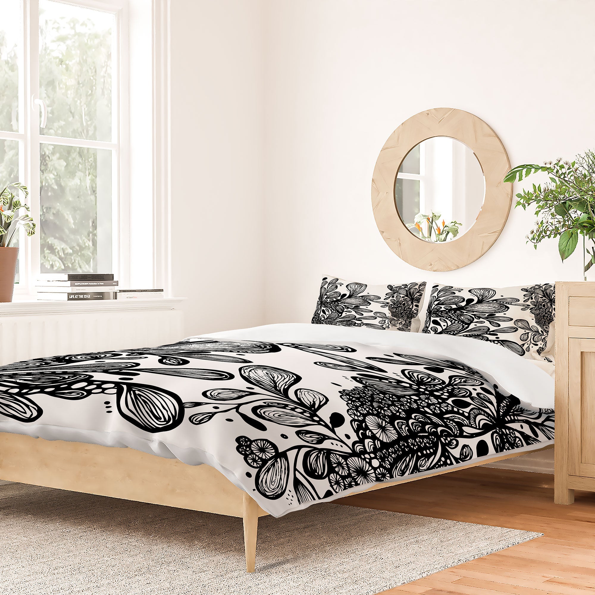 Julia Da Rocha Wild Leaves Duvet Cover