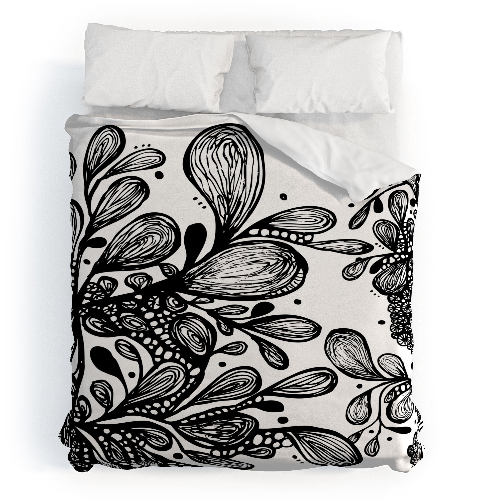 Julia Da Rocha Wild Leaves Duvet Cover