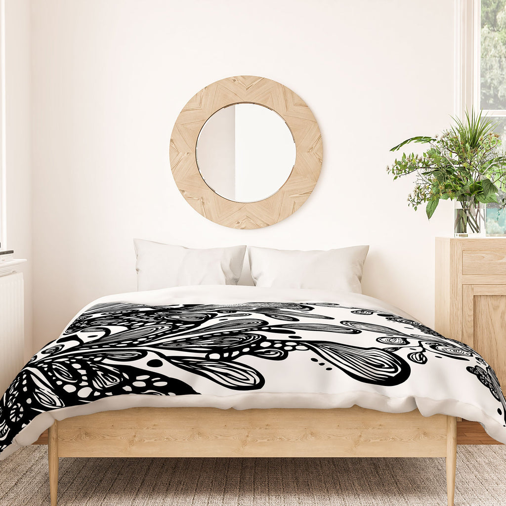 Julia Da Rocha Wild Leaves Duvet Cover