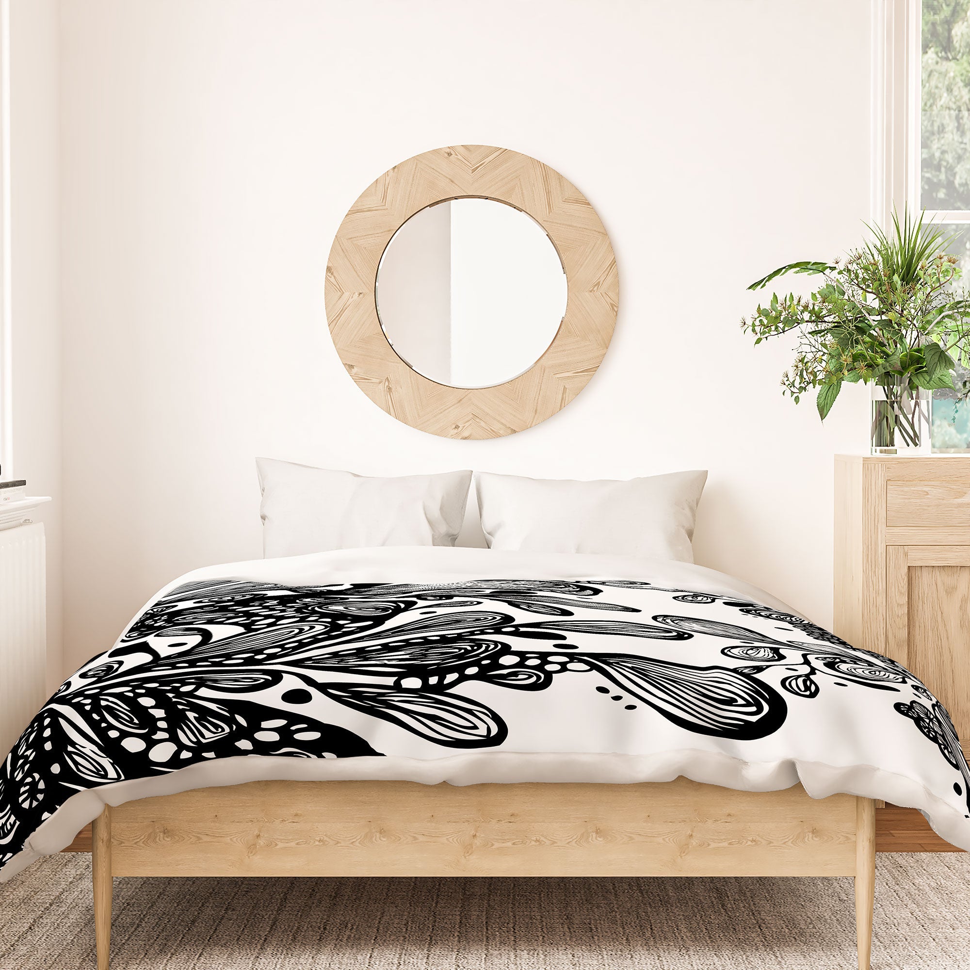 Julia Da Rocha Wild Leaves Duvet Cover