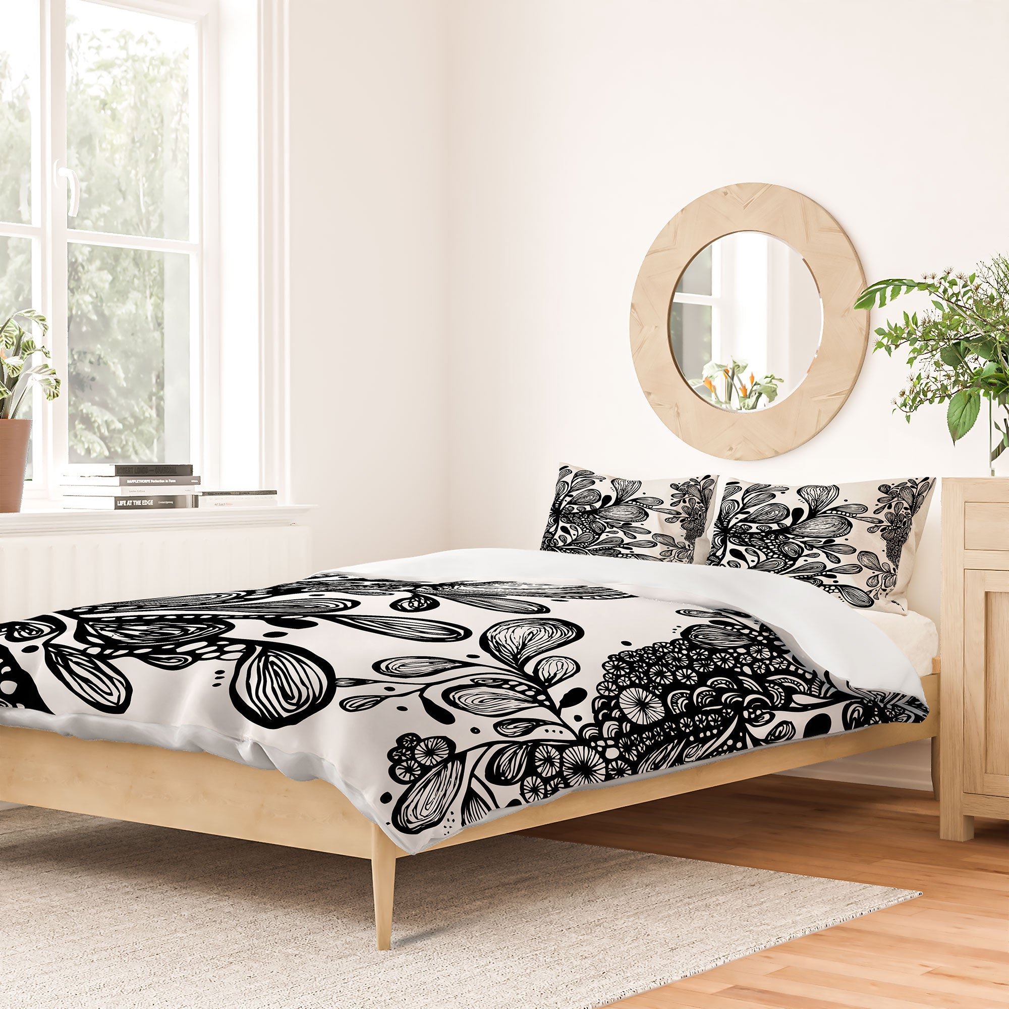 Julia Da Rocha Wild Leaves Duvet Cover