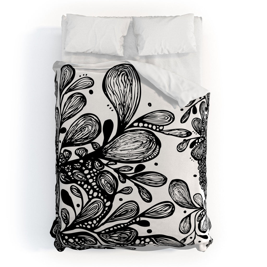 Julia Da Rocha Wild Leaves Duvet Cover