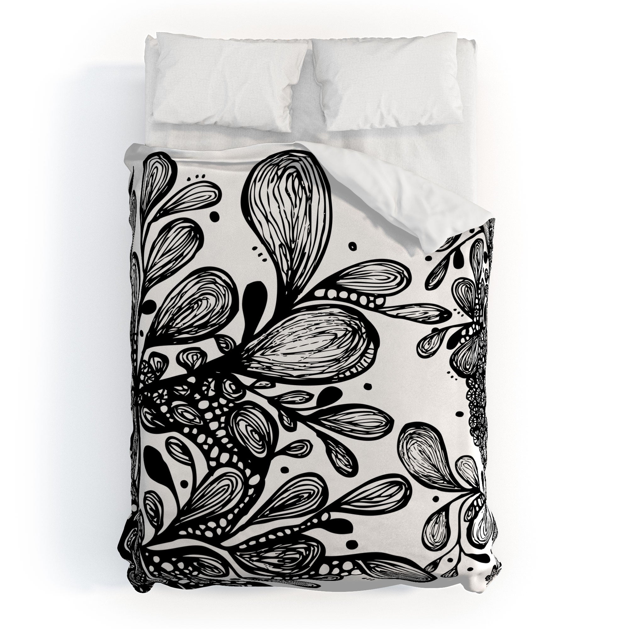 Julia Da Rocha Wild Leaves Duvet Cover